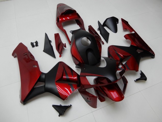 Rouge Noir Carrosserie Honda CBR 600 RR 2003-2004 Rouge Noir Carrosserie Honda CBR 600 RR 2003-2004