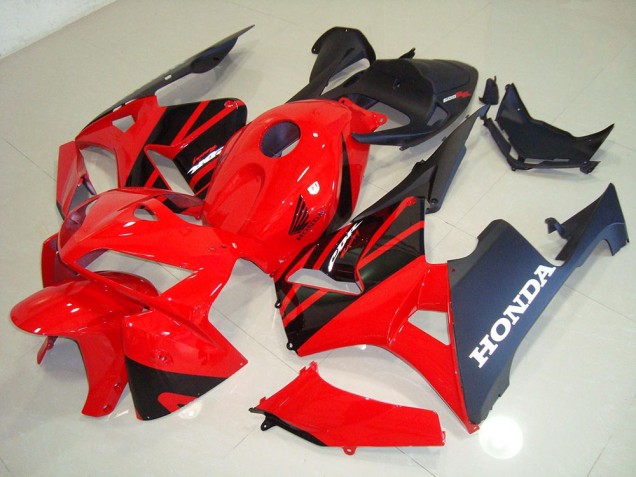 Rouge Noir Carrosserie Honda CBR 600 RR 2005-2006 Rouge Noir Carrosserie Honda CBR 600 RR 2005-2006