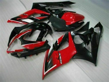 Rouge Noir Kit Carénages Complet Suzuki GSXR 1000 K5 2005-2006