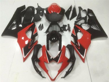 Rouge Noir Kit Carénages Suzuki GSXR 1000 K5 2005-2006