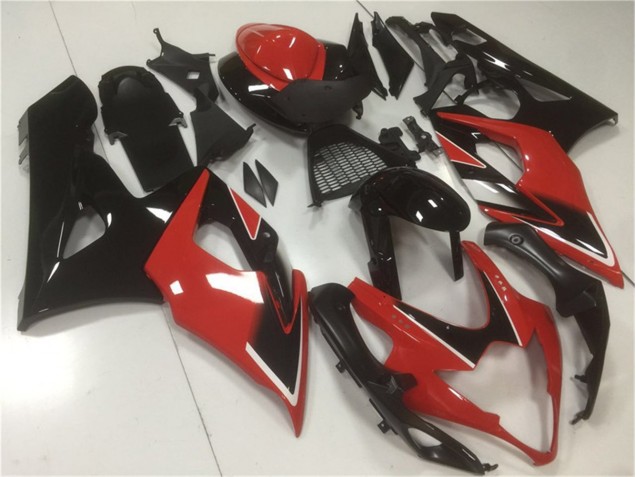 Rouge Noir Kit Carénages Suzuki GSXR 1000 K5 2005-2006 Rouge Noir Kit Carénages Suzuki GSXR 1000 K5 2005-2006