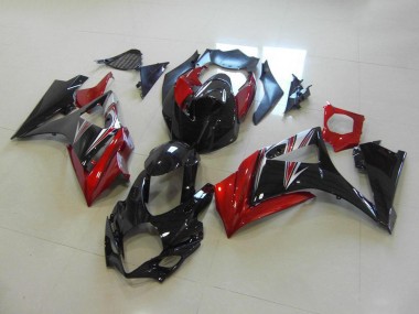 Rouge Noir No Décalque Carénage Suzuki GSXR 1000 K7 2007-2008