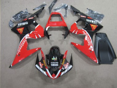 Rouge Noir Santander Carénage Yamaha R6 2003-2005