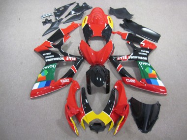 Rouge Noir Vert Carénage Suzuki GSXR 750 K6 2006-2007