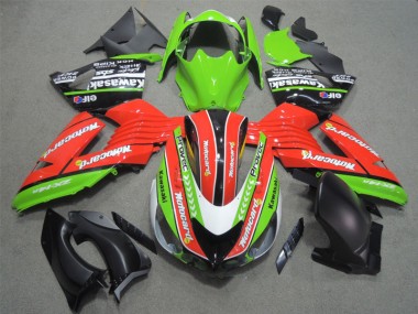 Rouge Vert card Carénage Kawasaki ZX14R ZZR 1400 2006-2011