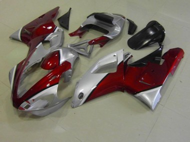 Rouge et Argent Carénage Yamaha R1 2000-2001
