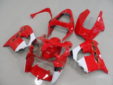 Rouge et Blanc Carénage Kawasaki ZX9R 2000-2001