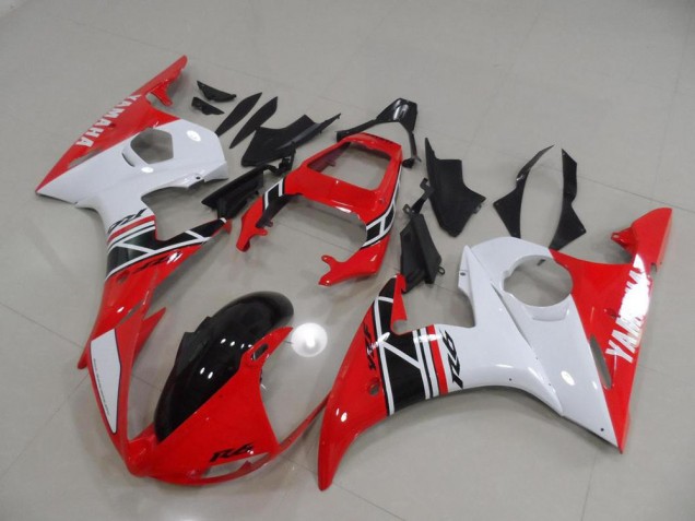 Rouge et Blanc et Noir Carénage Yamaha R6 2003-2005 Rouge et Blanc et Noir Carénage Yamaha R6 2003-2005