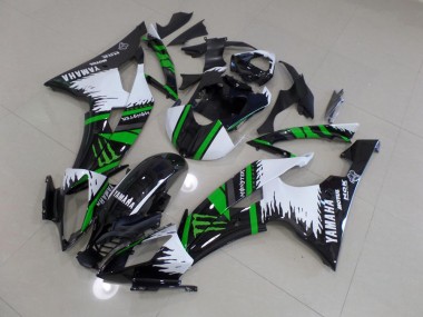 Spécial Blanc Vert Monster Carénage Yamaha R6 2008-2016