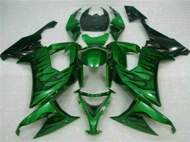 Vert Flamme Carénage Kawasaki ZX10R 2008-2010