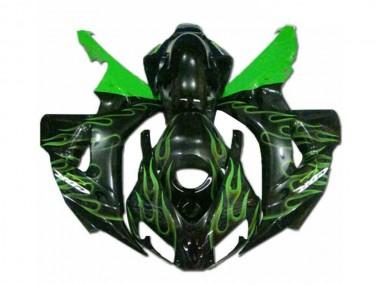 Vert Flamme Noir Carénage Honda CBR 1000 RR 2006-2007