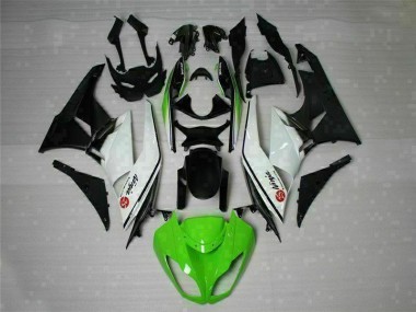 Vert Noir Blanc 25 Carénage Kawasaki ZX6R 2009-2012