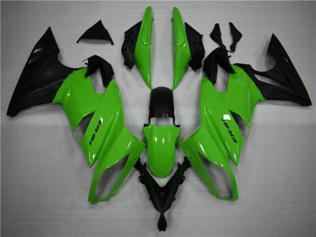 Vert Noir Carénage Kawasaki EX650 2009-2011 Vert Noir Carénage Kawasaki EX650 2009-2011
