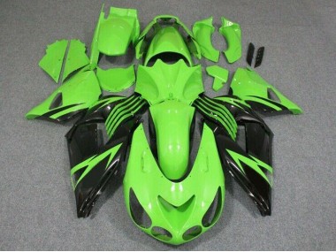 Vert Noir Carénage Kawasaki ZX14R ZZR 1400 2006-2011