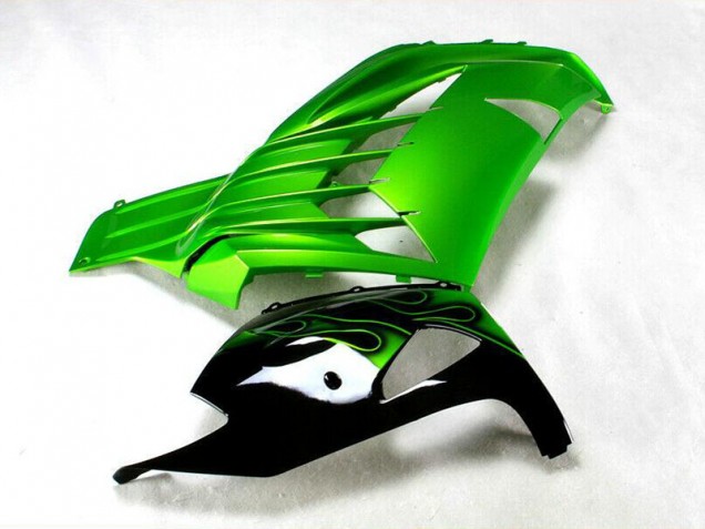 Vert Noir Carénage Kawasaki ZX14R ZZR 1400 2012-2021 Vert Noir Carénage Kawasaki ZX14R ZZR 1400 2012-2021