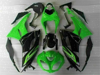 Vert Noir Carénage Kawasaki ZX6R 2009-2012
