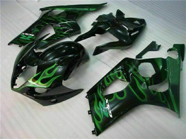Vert Noir Carénage Suzuki GSXR 1000 K3 2003-2004 Vert Noir Carénage Suzuki GSXR 1000 K3 2003-2004