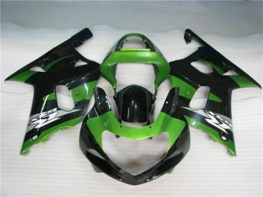 Vert Noir Carénage Suzuki GSXR 600 / 750 K1 K2 K3 2001-2003