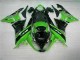 Vert Noir Carénages Kawasaki ZX6R 2009-2012 Vert Noir Carénages Kawasaki ZX6R 2009-2012