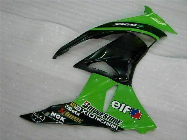 Vert Noir Carénages Kawasaki ZX6R 2009-2012 Vert Noir Carénages Kawasaki ZX6R 2009-2012