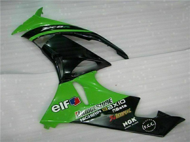Vert Noir Carénages Kawasaki ZX6R 2009-2012 Vert Noir Carénages Kawasaki ZX6R 2009-2012