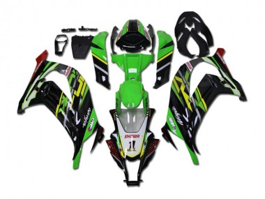 Vert Noir Kit Carénages Complet Kawasaki ZX10R 2011-2015