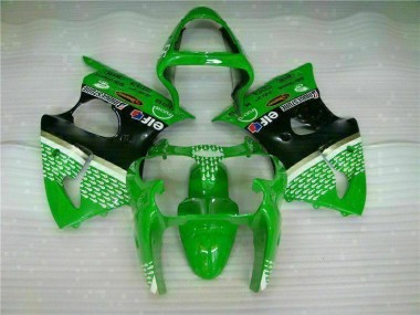 Vert Noir Kit Carénages & Plastique Kawasaki ZX6R 2000-2002