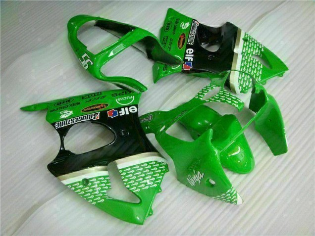 Vert Noir Kit Carénages & Plastique Kawasaki ZX6R 2000-2002 Vert Noir Kit Carénages & Plastique Kawasaki ZX6R 2000-2002