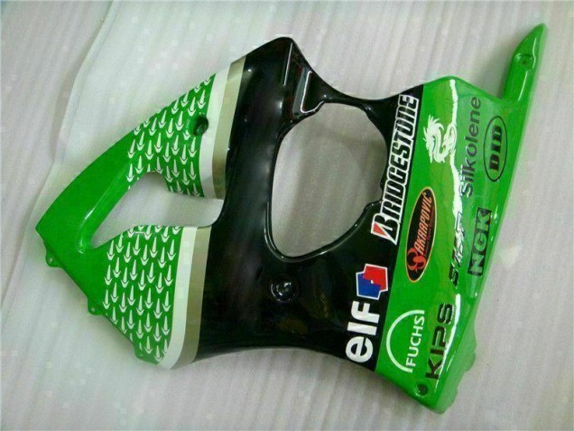Vert Noir Kit Carénages & Plastique Kawasaki ZX6R 2000-2002 Vert Noir Kit Carénages & Plastique Kawasaki ZX6R 2000-2002
