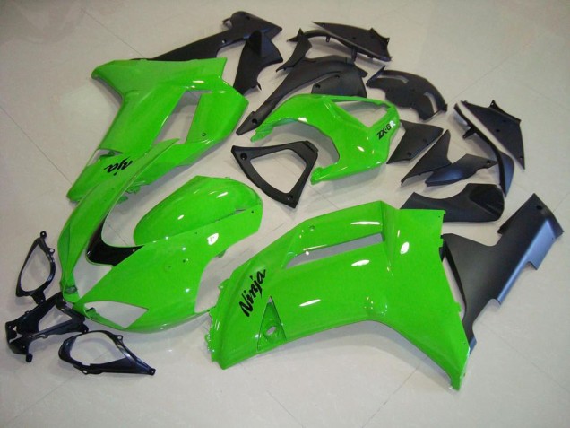 Vert Noir Mat Carénage Kawasaki ZX6R 2007-2008 Vert Noir Mat Carénage Kawasaki ZX6R 2007-2008