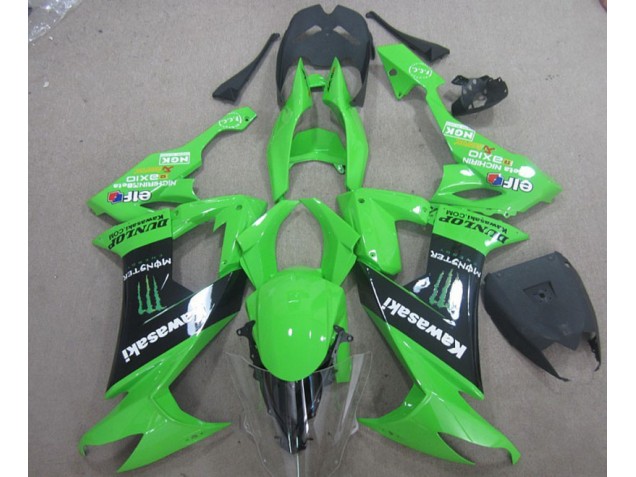 Vert Noir Monster Carénage Kawasaki ZX10R 2008-2010 Vert Noir Monster Carénage Kawasaki ZX10R 2008-2010