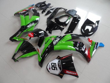 Vert Noir avec Number 66 Carénage Kawasaki ZX10R 2011-2015