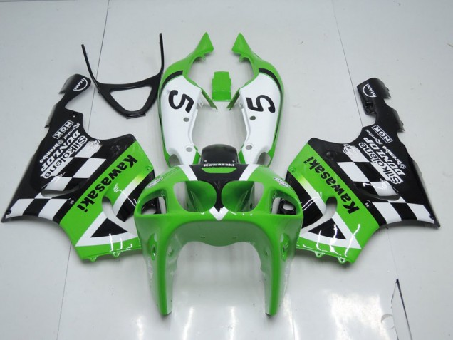 Vert Noir et Blanc Carénage Kawasaki ZX7R 1996-2003 Vert Noir et Blanc Carénage Kawasaki ZX7R 1996-2003